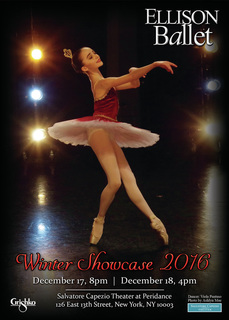 advertisement image featuring dancer in red and white tutu