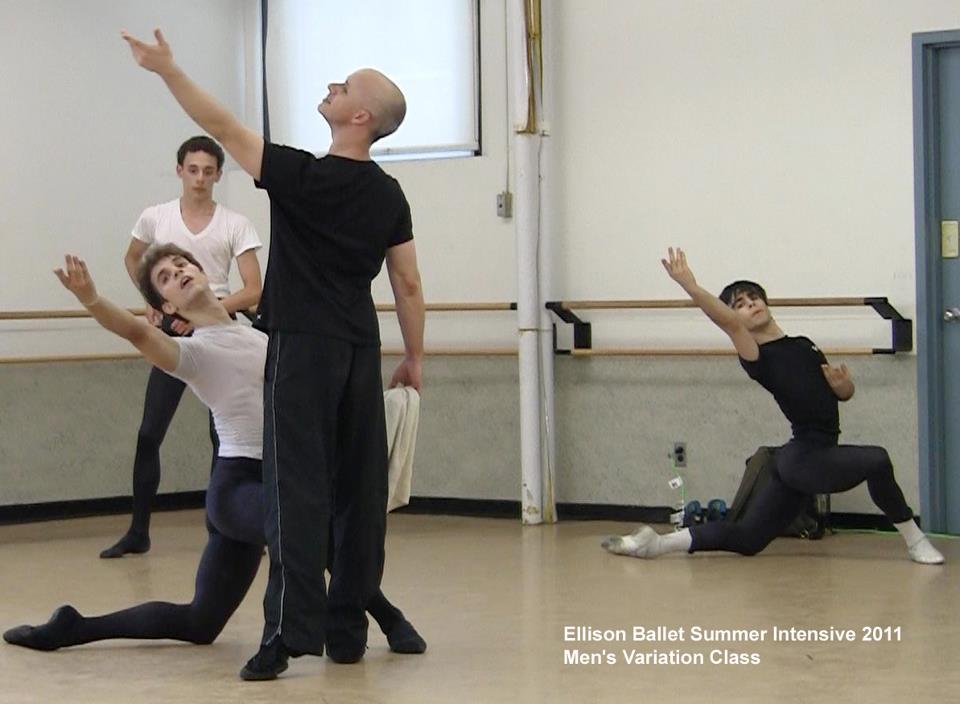 Artistic Director Edward Ellison teaching male students